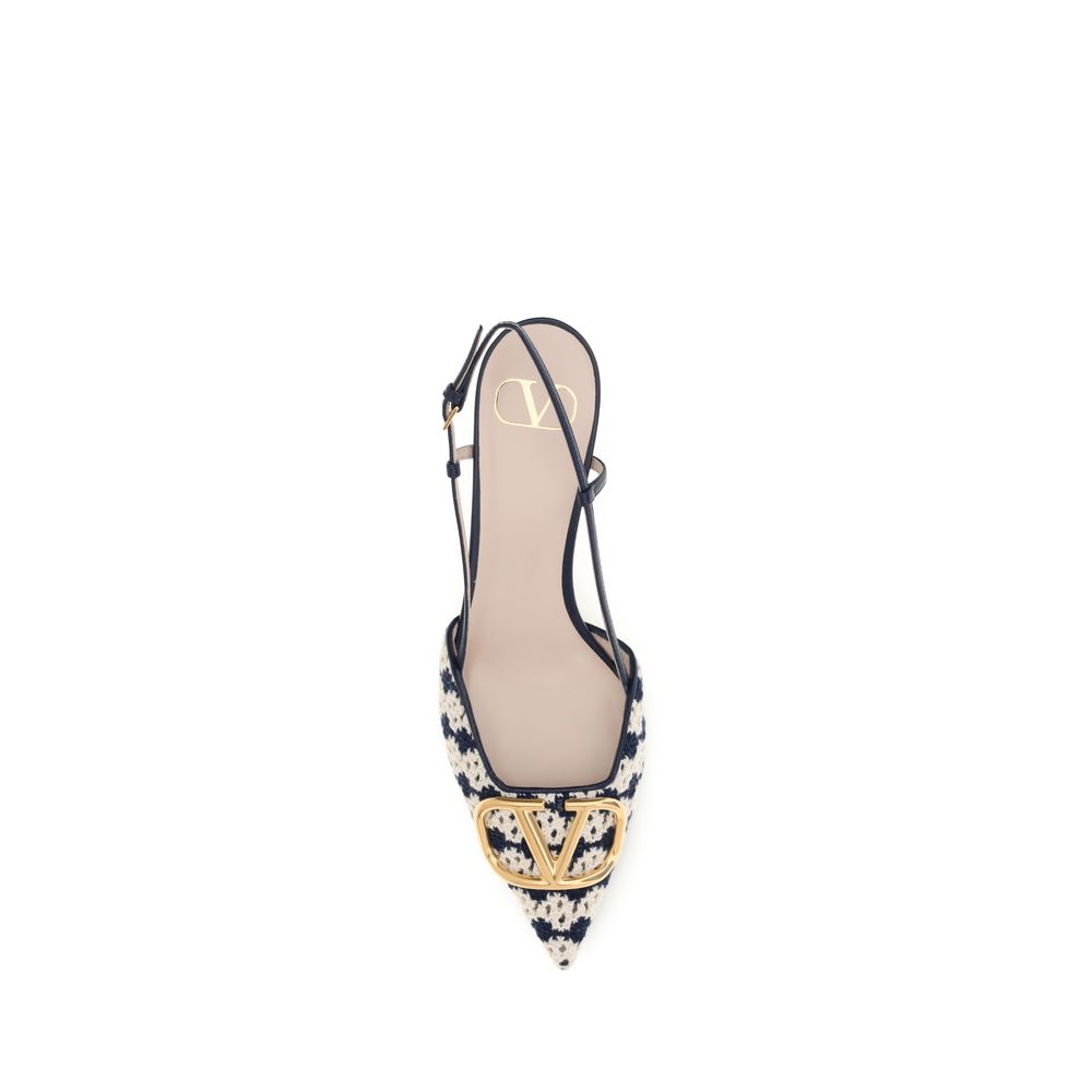 Escarpins Valentino Garavani en Chèvre Multicolore à Talon Moyen