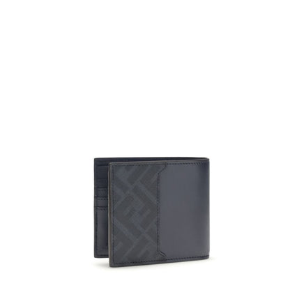 Portefeuille Fendi en cuir de veau bleu Bos Taurus