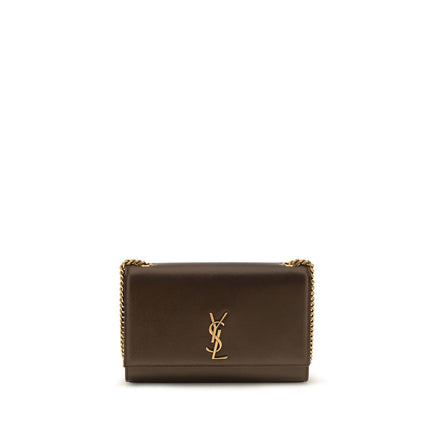 Saint Laurent Brown Calf Leather Shoulder Bag
