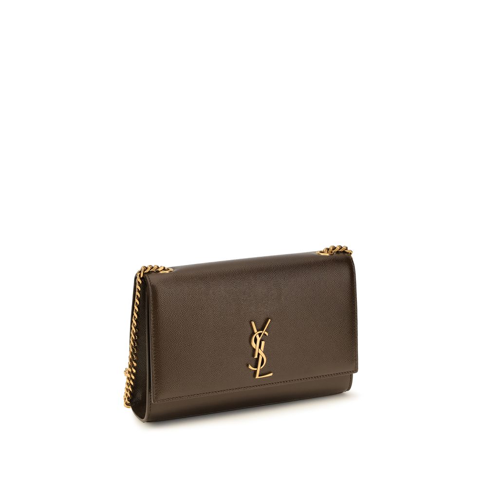 Saint Laurent Brown Calf Leather Shoulder Bag