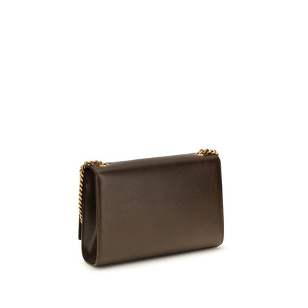 Saint Laurent Brown Calf Leather Shoulder Bag