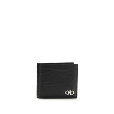 Portefeuille Ferragamo Noir Agneau Ovis Aries Aries