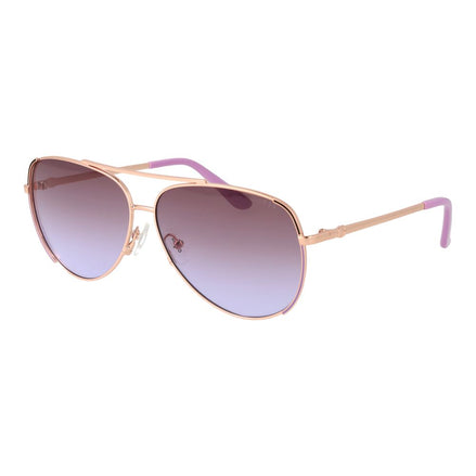 Lunettes de soleil Guess en métal or rose