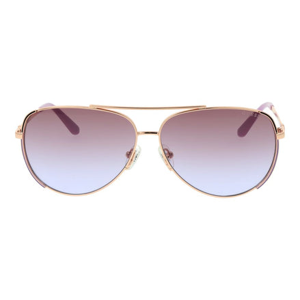 Lunettes de soleil Guess en métal or rose