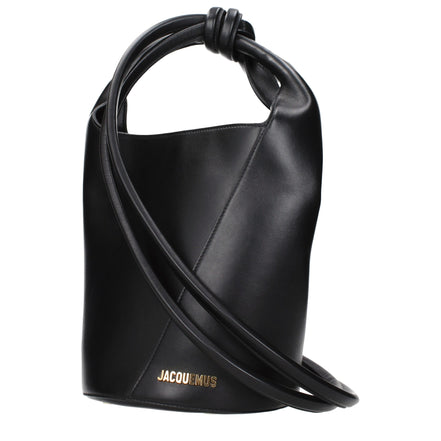 Jacquemus Black Leather Crossbody Bag