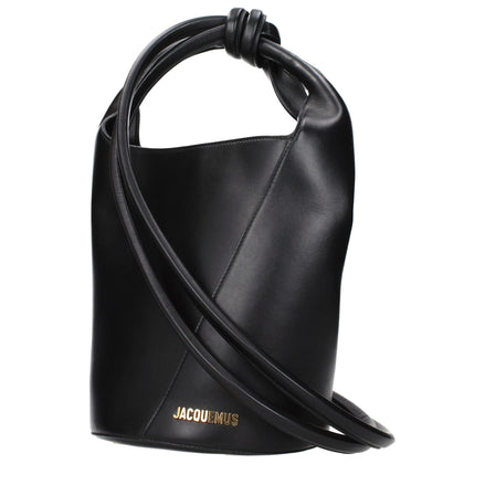 Jacquemus Black Leather Crossbody Bag