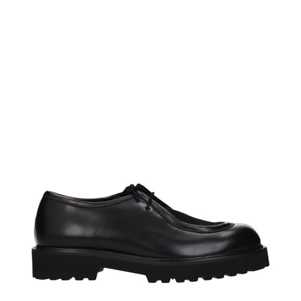 Max Mara Black Leather Oxfords And Derbies