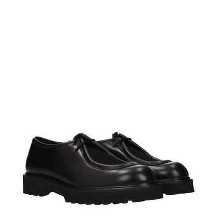 Max Mara Black Leather Oxfords And Derbies