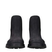 Burberry Black Cotton Ankle Boots