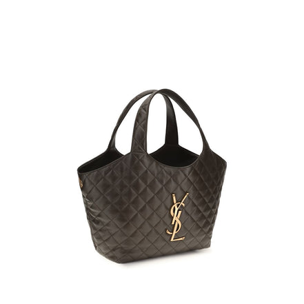 Saint Laurent Bicolor Napa Leather / Calf Shoulder Bag