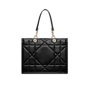 Dior Black Leather Tote Bag