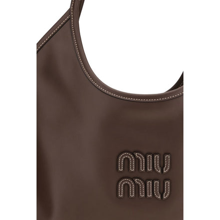 Miu Miu Brown Calf Leather Shoulder Bag