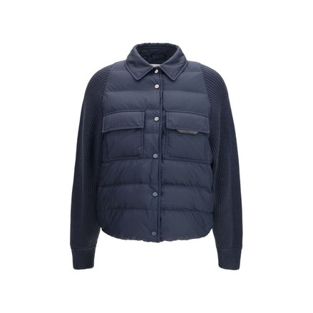 Brunello Cucinelli Blue Polyester Jacket