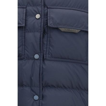 Brunello Cucinelli Blue Polyester Jacket