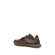 Brunello Cucinelli Brown Calf Leather Athletic Sneakers