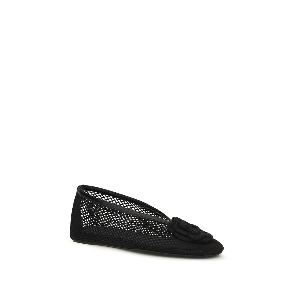 Ganni Black Ballet Flats