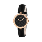 Gucci Black Leather Dress Watch