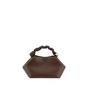 Ganni Brown Calf Leather Handbag
