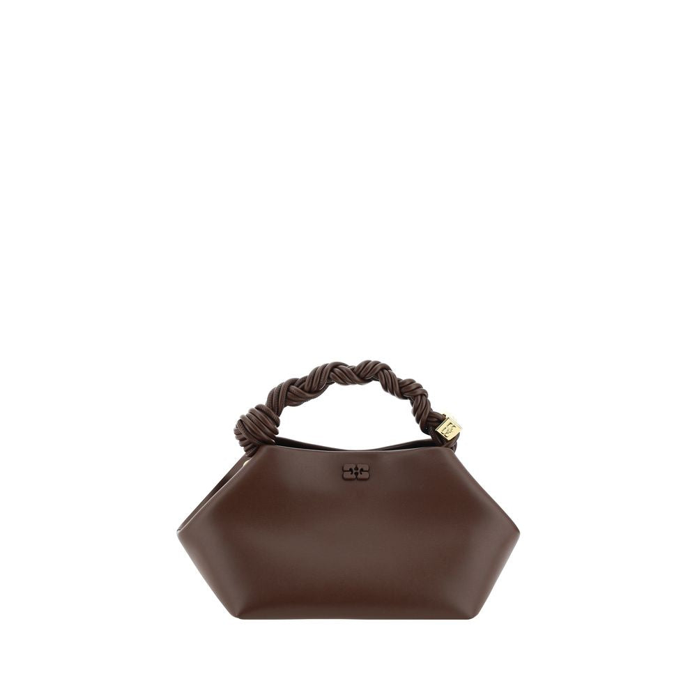 Ganni Brown Calf Leather Handbag