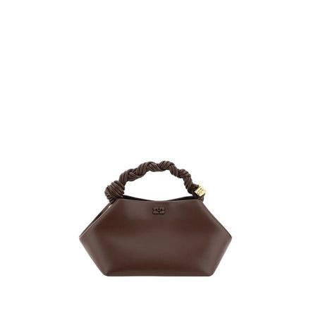 Ganni Brown Calf Leather Handbag