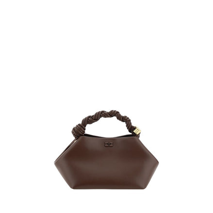 Ganni Brown Calf Leather Handbag