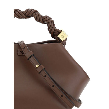 Ganni Brown Calf Leather Handbag