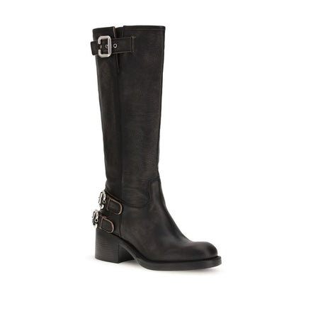 Chloé Black Calf Leather Ankle Boots - Women