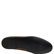 Dolce & Gabbana Gold Leather DG Logo Slip On Men Loafers Shoes