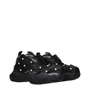 Versace Black Fabric Chunky Sneakers