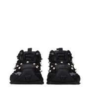 Versace Black Fabric Chunky Sneakers