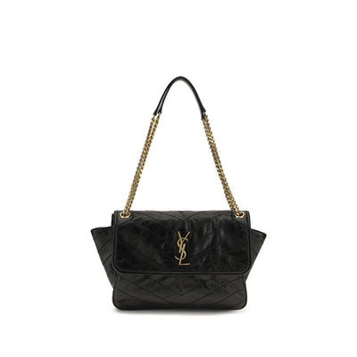 Saint Laurent Black Calf Leather Shoulder Bag - Women