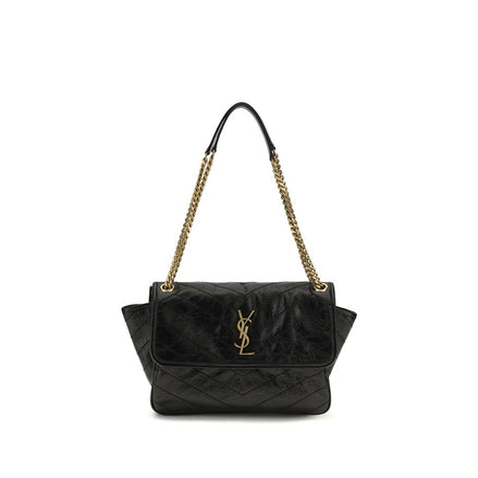 Saint Laurent Black Calf Leather Shoulder Bag - Women