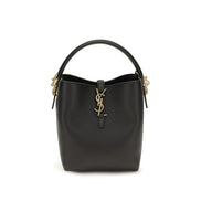 Saint Laurent Black Calf Leather Bucket Bag
