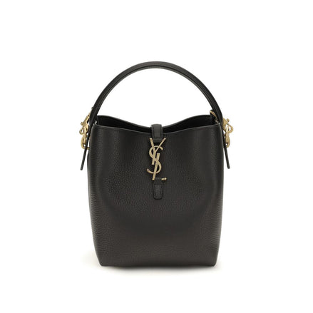 Saint Laurent Black Calf Leather Bucket Bag
