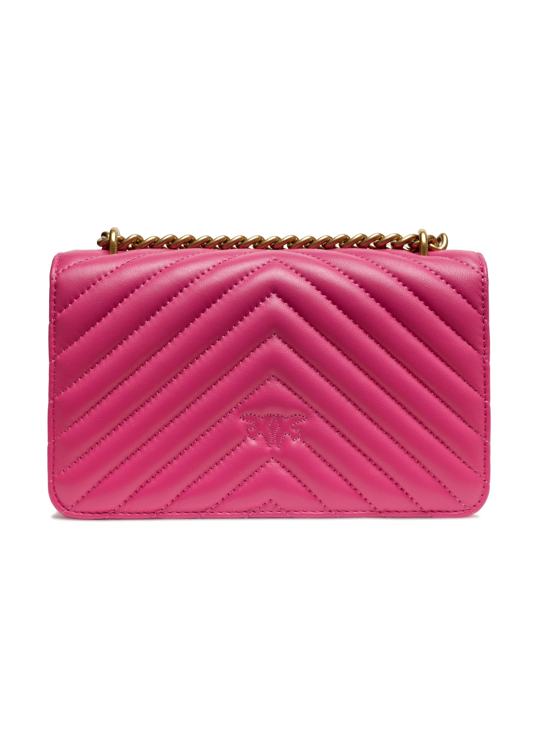 PINKO Pink Love One Mini Chevron Shoulder Bag