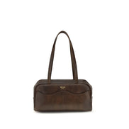 Prada Brown Calf Leather Shoulder Bag