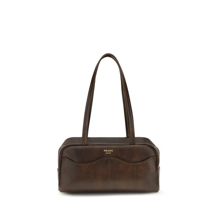 Prada Brown Calf Leather Shoulder Bag