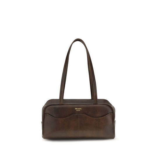 Prada Brown Calf Leather Shoulder Bag
