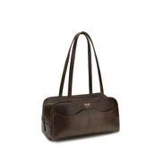 Prada Brown Calf Leather Shoulder Bag