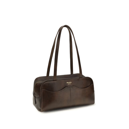 Prada Brown Calf Leather Shoulder Bag