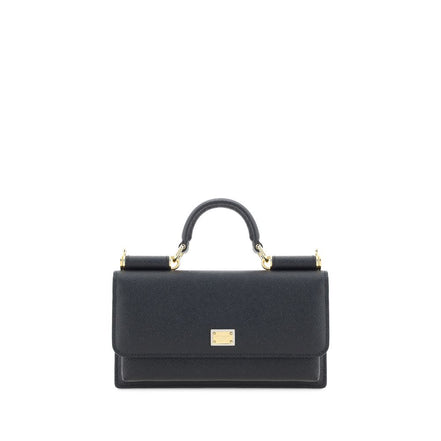 Dolce & Gabbana Black Micro Sicily Shoulder Bag