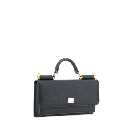 Dolce & Gabbana Black Micro Sicily Shoulder Bag