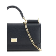 Dolce & Gabbana Black Micro Sicily Shoulder Bag