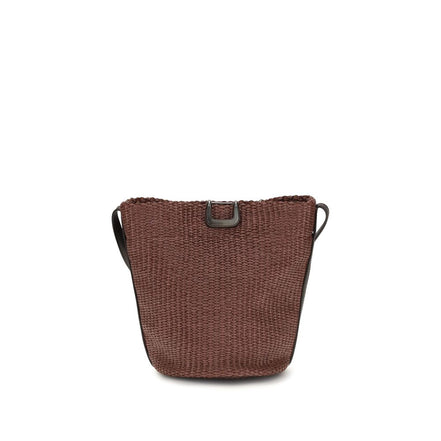 Brunello Cucinelli Bordeaux Cotton Bucket Bag