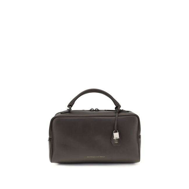 Brunello Cucinelli Brown Calf Leather Handbag