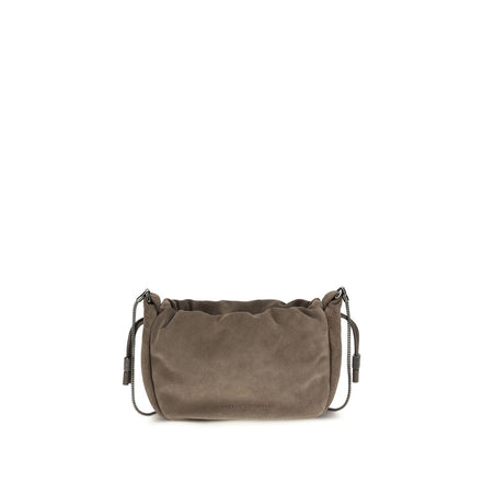 Brunello Cucinelli Brown Calf Leather Shoulder Bag - Women