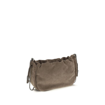 Brunello Cucinelli Brown Calf Leather Shoulder Bag - Women