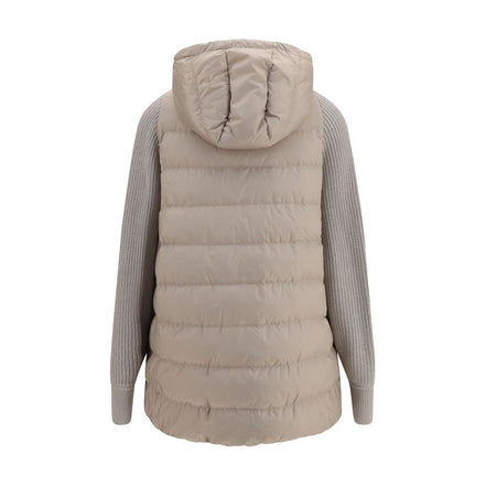 Brunello Cucinelli Gray Polyester Full-Length Jacket