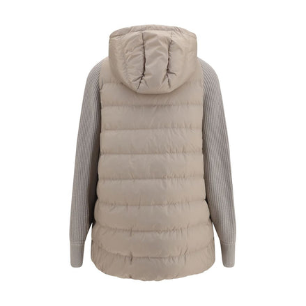 Brunello Cucinelli Gray Polyester Full-Length Jacket