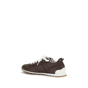 Brunello Cucinelli Brown Calf Leather Athletic Sneakers - Women